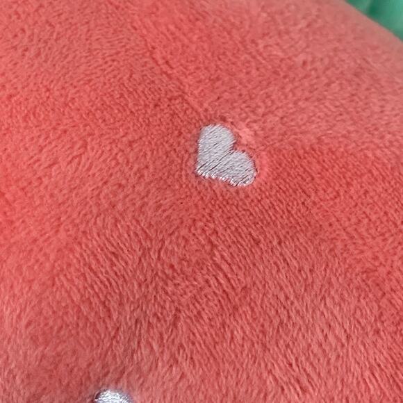 Pally Paws Pink Heart Shaped Strawberry Plush Dog Toy with Embroidered Hearts - Picture 6 of 12